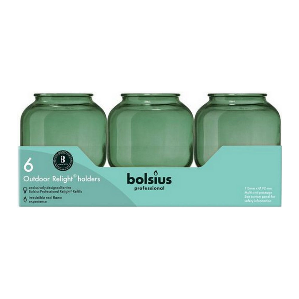 Bolsius &VerticalLine; Relight Houder Sphere Olijfgroen &VerticalLine; 6 stuks