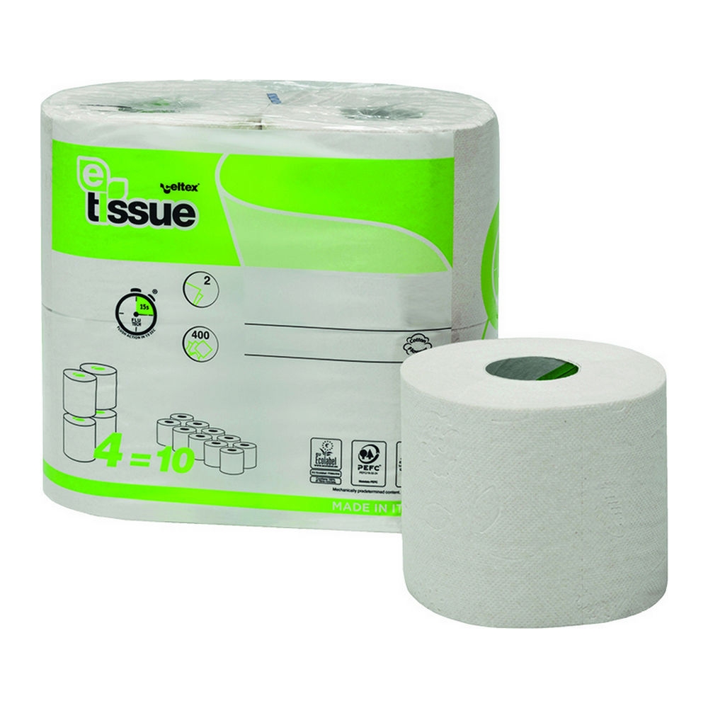 E-Tissue | Toiletpapier 2-laags | 60 x 400 vellen afbeelding
