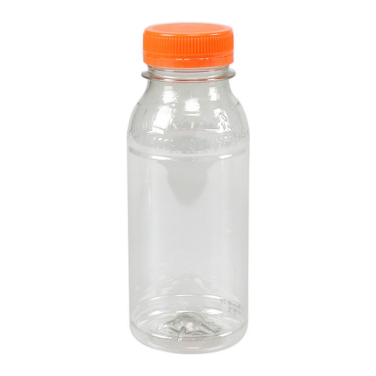 Petfles Transparant met Oranje Dop | 250 cc | 210 stuks