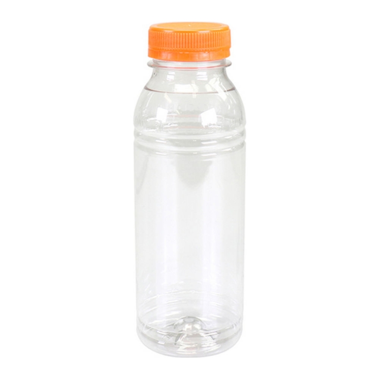 Petfles Transparant met Oranje Dop | 330 cc | 180 stuks