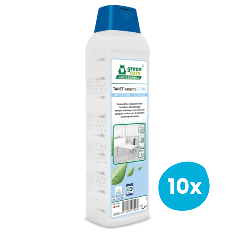 Green Care | Tanet Karacho Zero% | Tapijtreiniger en Vloerreiniger | Fles 10 x 1 liter