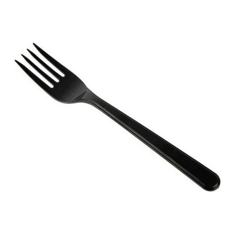 Vork | Herbruikbaar Zwart PP 185mm | 50 stuks