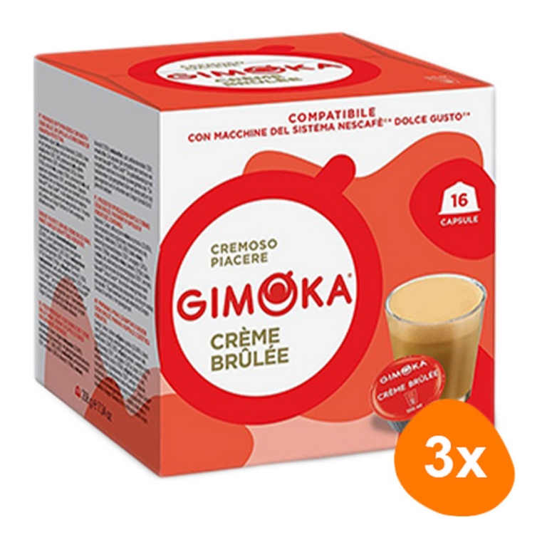 Gimoka | Dolce Gusto Creme Brulee Caps | 3 x 208 gram