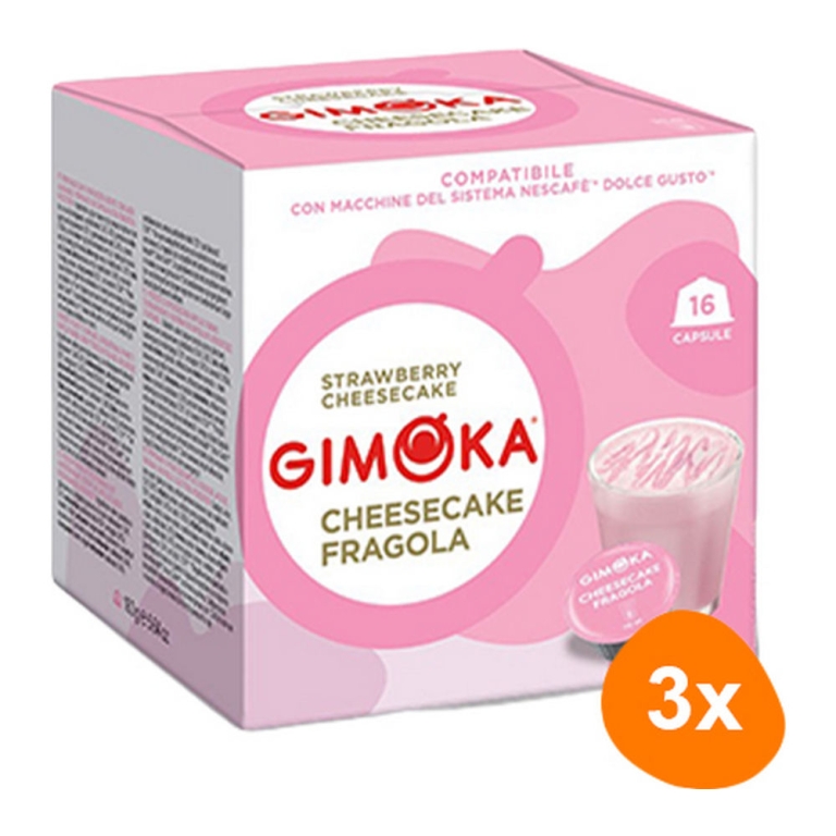 Gimoka | Cheesecake Fragola | 3 x 16 caps