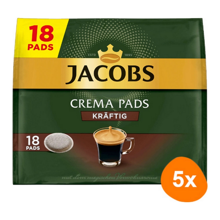 Jacobs | Crema Strong | 5 x 18 pads