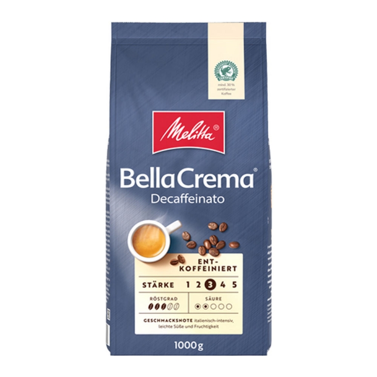 Melitta | Bellacrema Decaffeinato Bonen | 1000 gram