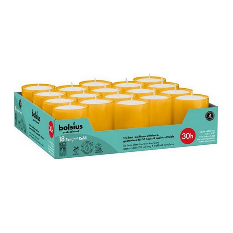 Bolsius | Relight 30 Uur Amber | 4 x 18 stuks