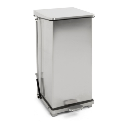 Industriële pedaalemmer 90 ltr RVS