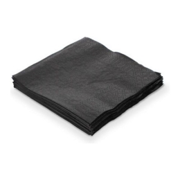 Servet | Zwart 2-Laags 1/4 Vouw | 33x33 cm | 250 stuks