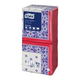 Tork | Servet Boerenzakdoek 1-Laags | 33x33 cm | 400 stuks
