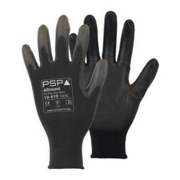 Werkhandschoen | 10-610 PU Zwart Maat 8/M | 12 Paar