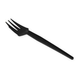 Snackvork | Herbruikbaar 130mm. Zwart | 1000 stuks