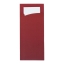 Bestekzakje | Pochette Bordeaux - Wit Servet | 32x32cm | 600 stuks